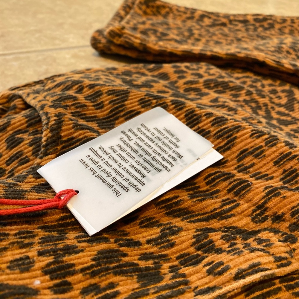 BDG Urban Outfitters Leopard Corduroy Baggy Boyfriend Jeans SIZE: W28 L32 - Picture 4 of 11